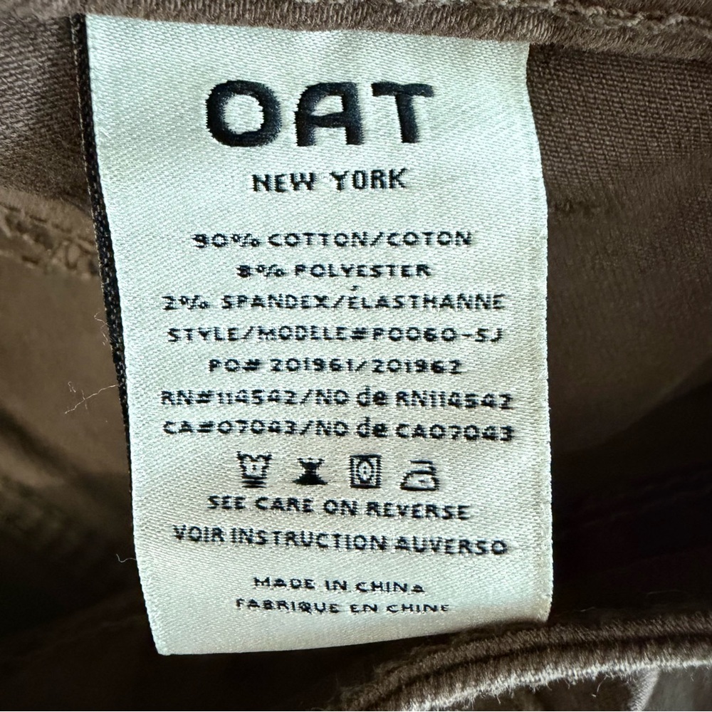 OAT Women's Brown Raw Hem Cargo Pants Size 26 - 23653 - Picture 8 of 11